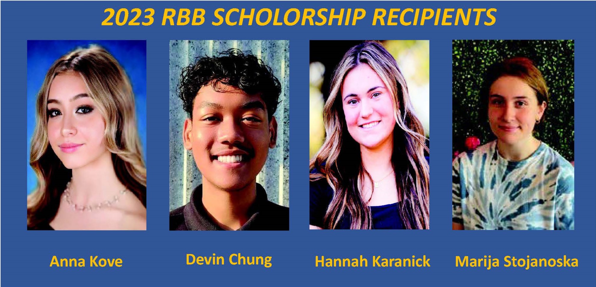 2023 Scholarship Recipients